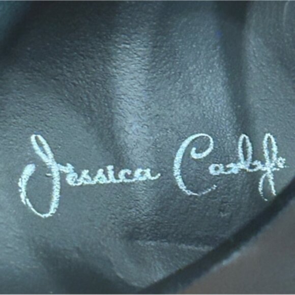 Size 6 Jessica Carlyle Adjustable Black Triple Strap  Slides Sandals Like New - Picture 7 of 7